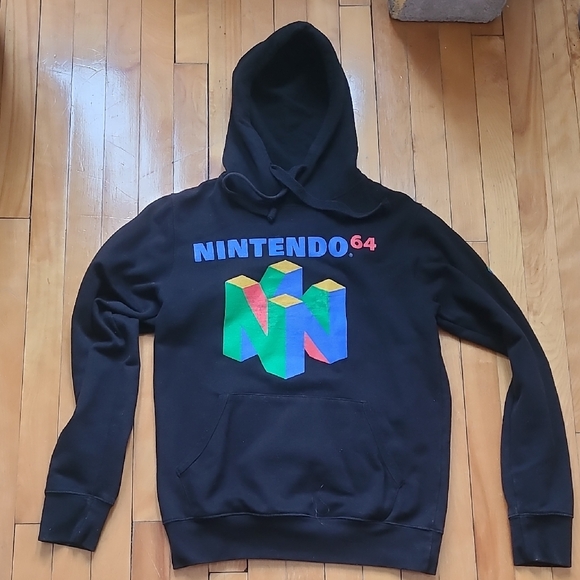 Nintendo Tops - Nintendo Black Hoodie with Logo